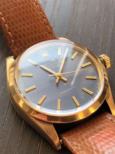rolex air king 14k gold